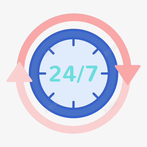 24小时药物1线性颜色图标svg_新图网 https://ixintu.com 24小时 线性 药物 颜色