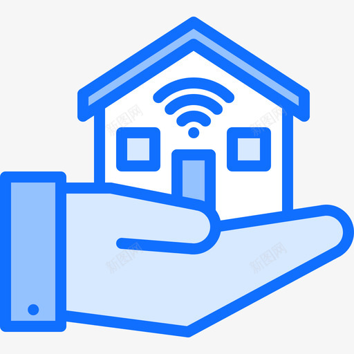 Smarthousesmarthouse22蓝色图标svg_新图网 https://ixintu.com Smarthouse house smart 蓝色