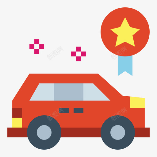 汽车车展2平铺图标svg_新图网 https://ixintu.com 平铺 汽车 车展