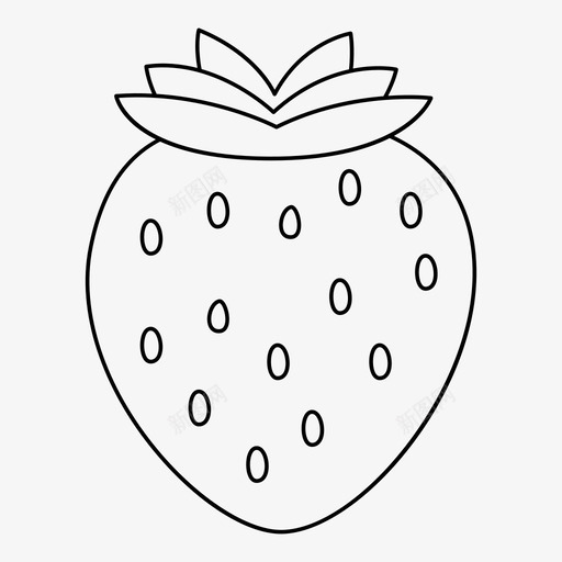 草莓吃健康图标svg_新图网 https://ixintu.com 健康 草莓