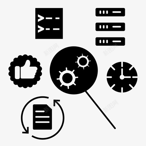 自动化范围配置devops图标svg_新图网 https://ixintu.com 2black agile devops fill 自动化 范围 设置 配置