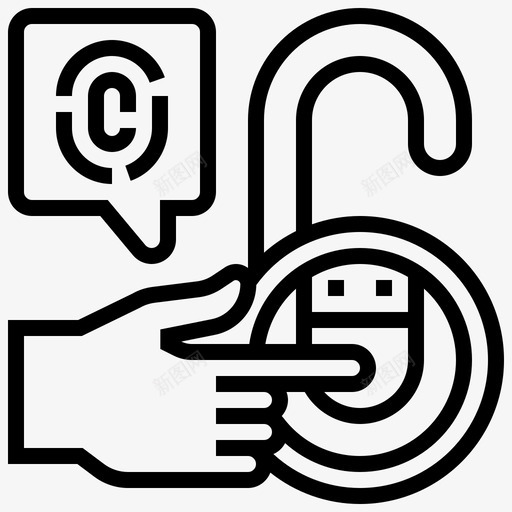指纹小工具22线状图标svg_新图网 https://ixintu.com 小工 工具 指纹 线状