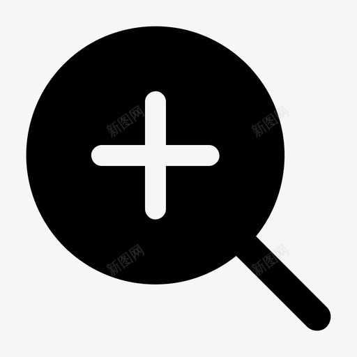 放大加搜索图标svg_新图网 https://ixintu.com 图标 基本 大小 工具 所有 搜索 放大
