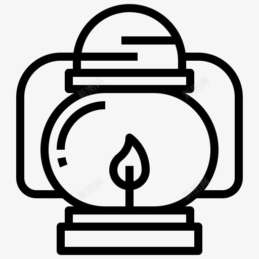 灯笼背包客8直线型图标svg_新图网 https://ixintu.com 灯笼 直线 线型 背包