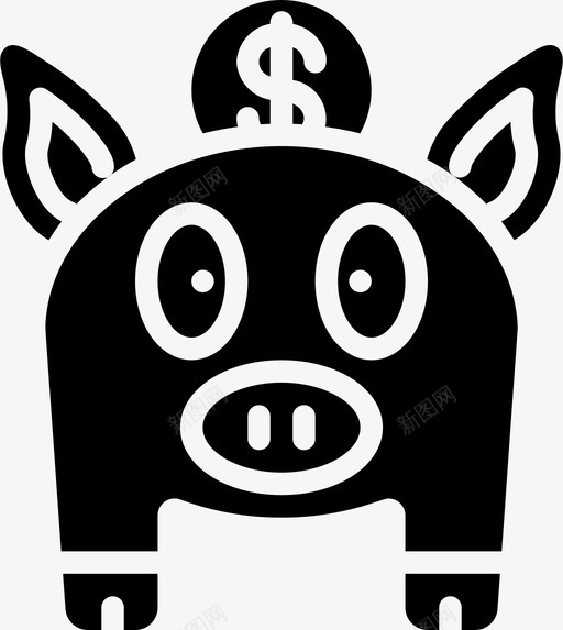 储蓄罐金融134填充图标svg_新图网 https://ixintu.com 储蓄罐 填充 金融