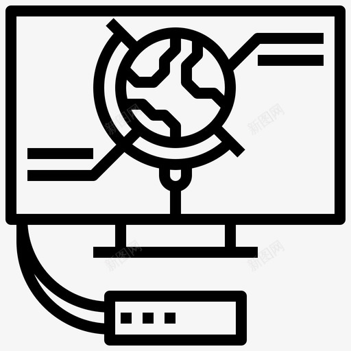地理博物馆84线性图标svg_新图网 https://ixintu.com 博物馆 地理 线性