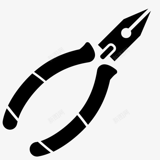 钳子工具和设备图标svg_新图网 https://ixintu.com 工具 设备 钳子