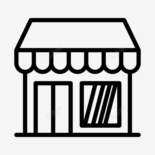 商店超市55直线图标svg_新图网 https://ixintu.com 商店 直线 超市
