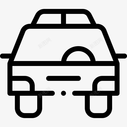 警车防护保安17直线型图标svg_新图网 https://ixintu.com 保安 直线 线型 警车 防护