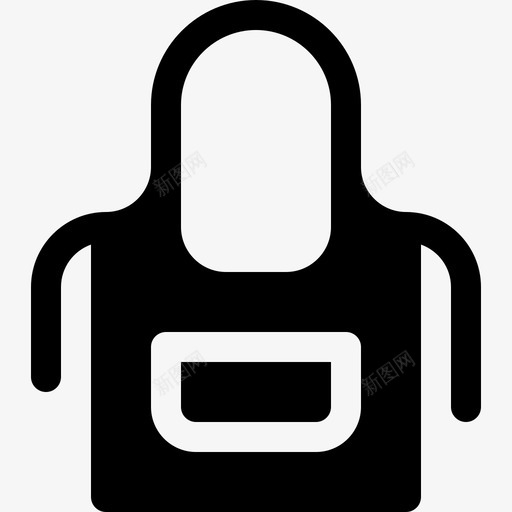 围裙厨房125填充图标svg_新图网 https://ixintu.com 厨房 围裙 填充