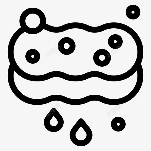清洁海绵清洗图标svg_新图网 https://ixintu.com 海绵 清洁 清洗 管路