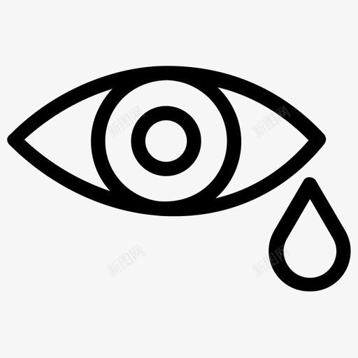 眼泪哭泣人眼图标svg_新图网 https://ixintu.com 人眼 人类 哀悼 哭泣 图标 死亡线 生命 眼泪 进化