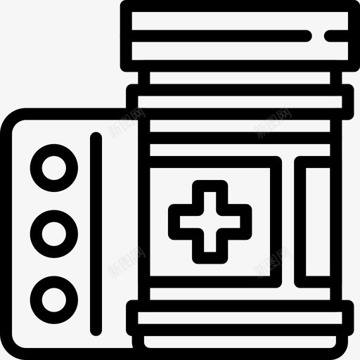 药丸医用187线性图标svg_新图网 https://ixintu.com 医用 线性 药丸