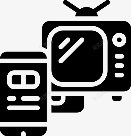 电视物联网56填充图标svg_新图网 https://ixintu.com 填充 电视 联网