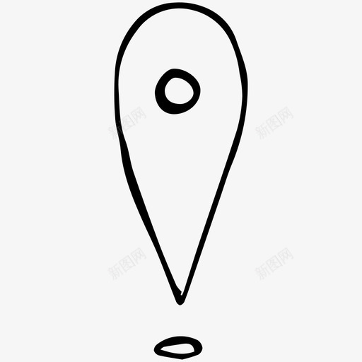 地图图钉方向位置图标svg_新图网 https://ixintu.com 位置 图钉 地图 方向