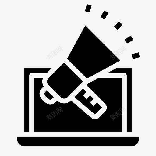 在线促销广告扬声器图标svg_新图网 https://ixintu.com 促销 在线 套装 实心 广告 扩音器 扬声器 电子商务