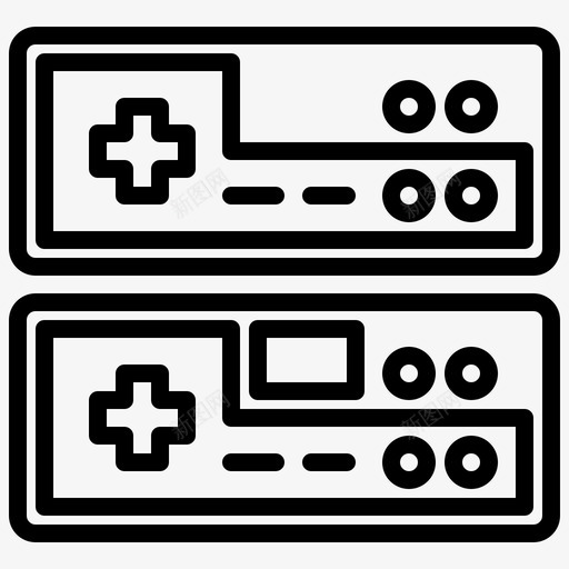 Gamepad游戏21线性图标svg_新图网 https://ixintu.com Gamepad 游戏 线性