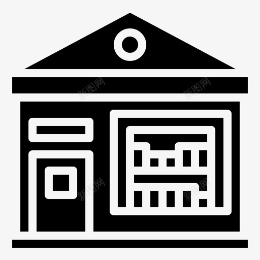 书店建筑收藏3填充图标svg_新图网 https://ixintu.com 书店 填充 建筑 收藏
