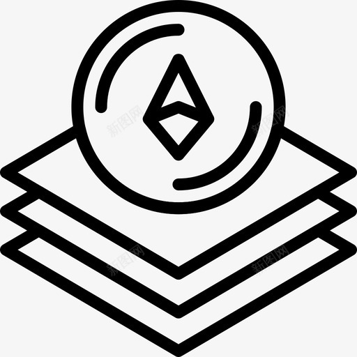 以太坊加密和货币6线性图标svg_新图网 https://ixintu.com 以太 加密 线性 货币