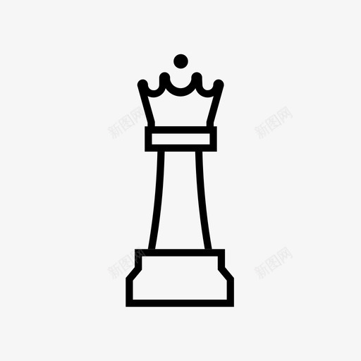 皇后下棋图标svg_新图网 https://ixintu.com 下棋 皇后
