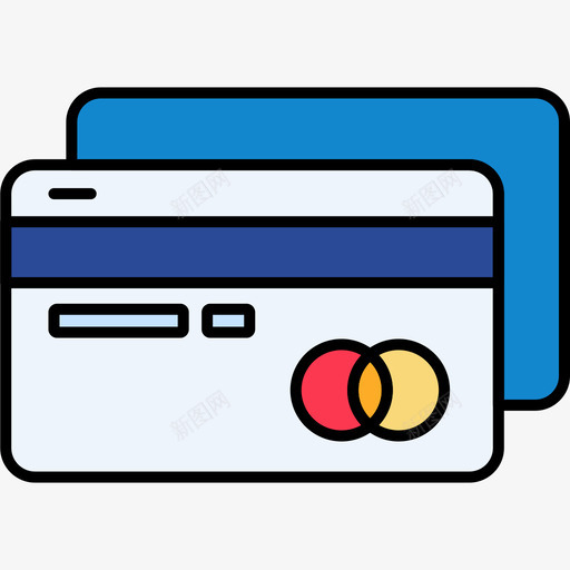 信用卡网店3线性颜色图标svg_新图网 https://ixintu.com 信用卡 线性 网店 颜色