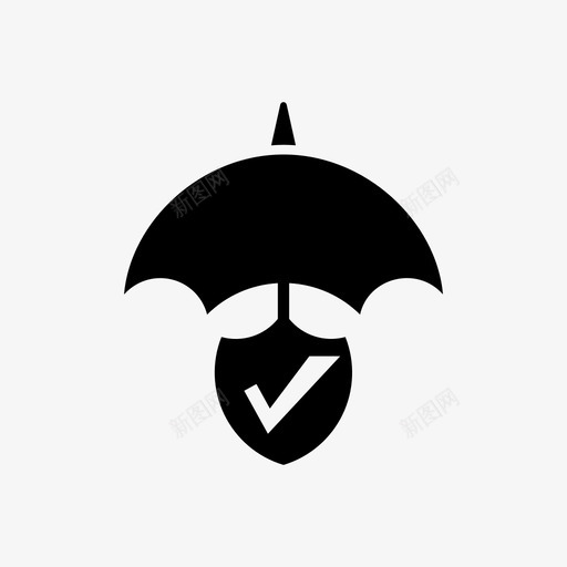 盾牌支票担保图标svg_新图网 https://ixintu.com 保护伞 健康保险 医疗 担保 支票 盾牌