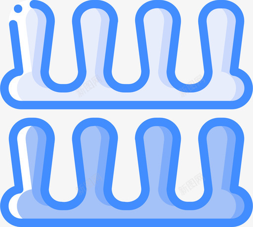脚趾分离器美容蓝色图标svg_新图网 https://ixintu.com 分离器 美容 脚趾 蓝色