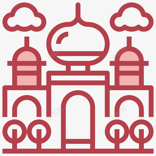 泰姬陵世界地标其他图标svg_新图网 https://ixintu.com 世界 其他 地标 泰姬