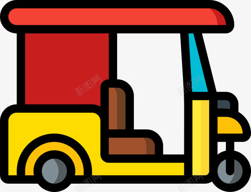 TukTuk间隙年1线性颜色图标svg_新图网 https://ixintu.com Tuk-Tuk 线性 间隙 颜色