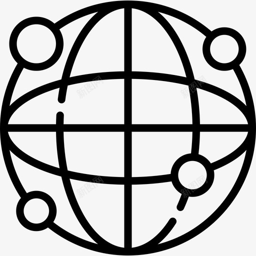 全球网络互联网技术21线性图标svg_新图网 https://ixintu.com 互联网 全球 全球网 技术 线性 网络