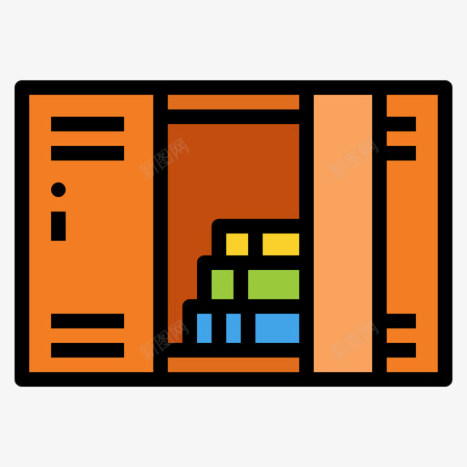 储物柜返校91线性颜色图标svg_新图网 https://ixintu.com 储物柜 线性 返校 颜色