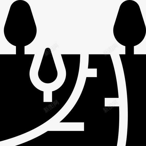 21河流景观图标svg_新图网 https://ixintu.com 景观 河流