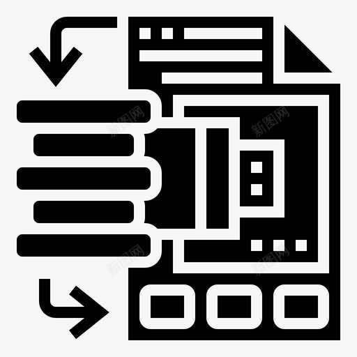 数据网络技术7字形图标svg_新图网 https://ixintu.com 字形 数据 网络技术