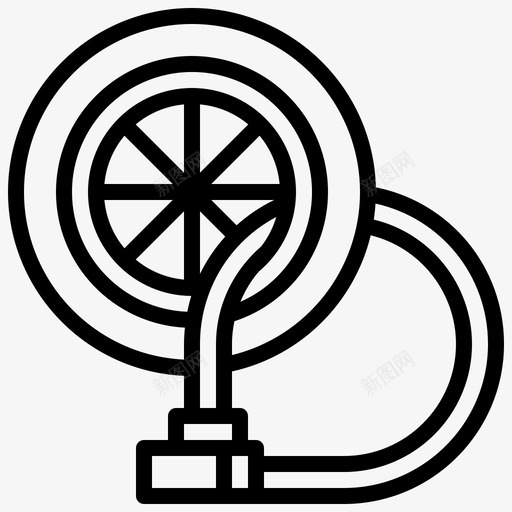 锁33号自行车直线型图标svg_新图网 https://ixintu.com 33号 直线 线型 自行车
