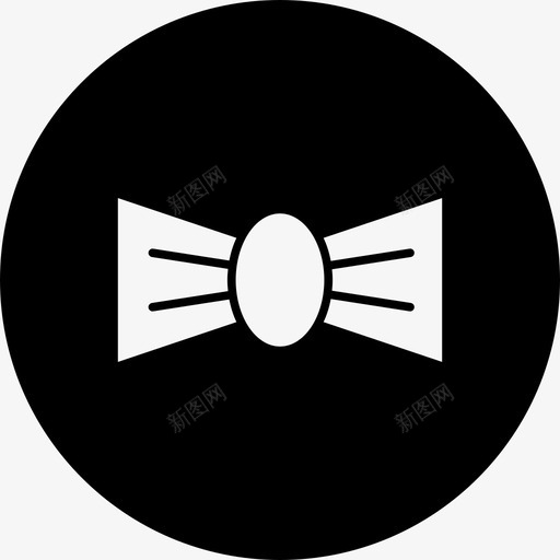 领带蝴蝶结时尚圆形填充物图标svg_新图网 https://ixintu.com 圆形 填充 时尚 蝴蝶结 领带