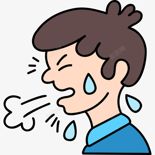 感冒病毒传播4颜色图标svg_新图网 https://ixintu.com 传播 感冒 病毒 颜色