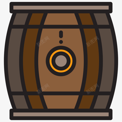 桶装酿造啤酒3线性颜色图标svg_新图网 https://ixintu.com 啤酒 桶装 线性 酿造 颜色