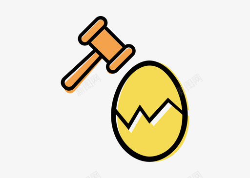 砸蛋svg_新图网 https://ixintu.com 砸蛋