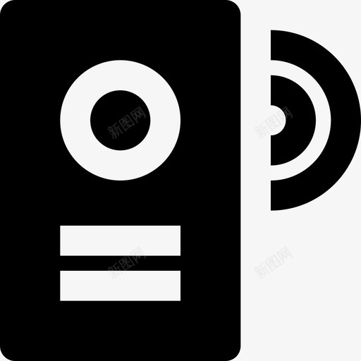 扬声器声音和音乐2填充图标svg_新图网 https://ixintu.com 填充 声音 扬声器 音乐