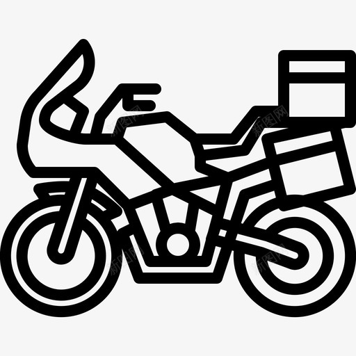 旅游自行车探险摩托车图标svg_新图网 https://ixintu.com 交通工具 探险 摩托车 旅游 自行车 车辆