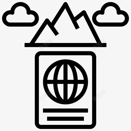 护照背包客8直系图标svg_新图网 https://ixintu.com 护照 直系 背包