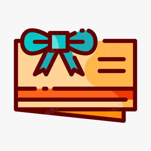 礼品卡超市58线性颜色图标svg_新图网 https://ixintu.com 礼品 线性 超市 颜色