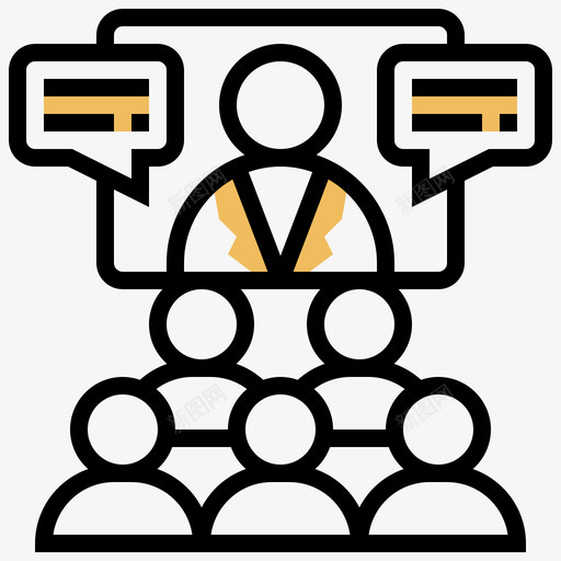 会议现代商务7黄影图标svg_新图网 https://ixintu.com 会议 商务 现代 黄影
