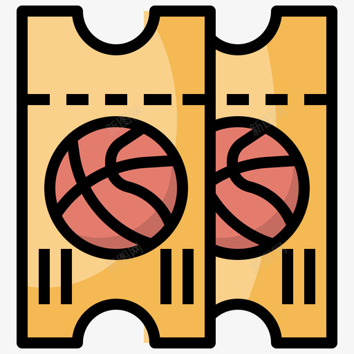门票篮球27线颜色图标svg_新图网 https://ixintu.com 篮球 门票 颜色