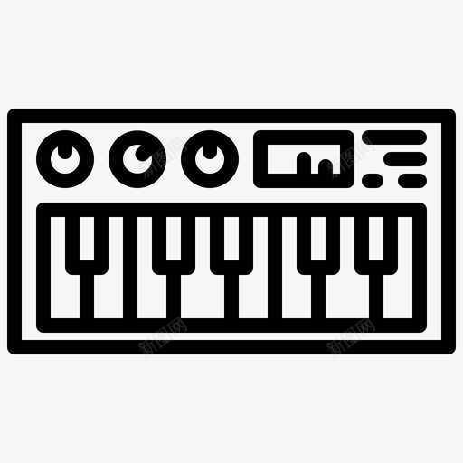 合成器雷鬼音乐线性图标svg_新图网 https://ixintu.com 合成器 线性 雷鬼 音乐