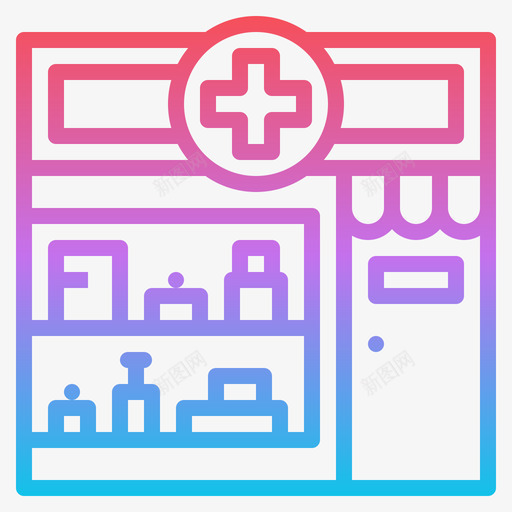 药房1号镇梯度图标svg_新图网 https://ixintu.com 1号镇 梯度 药房