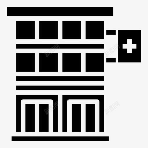 医院大楼集合3填充图标svg_新图网 https://ixintu.com 医院 填充 大楼 集合