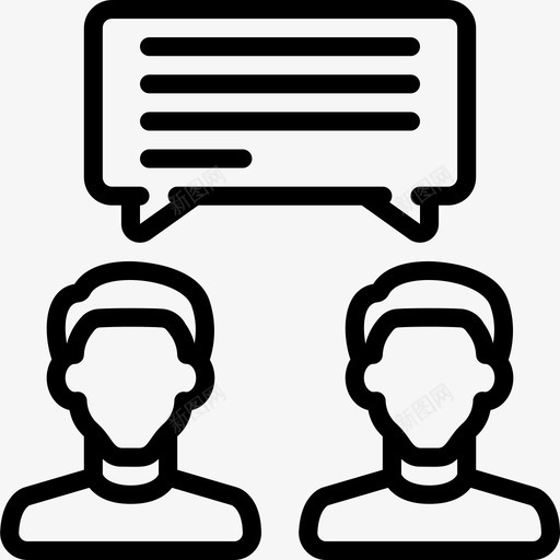 对话客户服务40直线图标svg_新图网 https://ixintu.com 客户服务 对话 直线