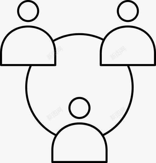 互联网通讯群组图标svg_新图网 https://ixintu.com 互联网 分享 网络 群组 通讯