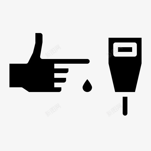 验血血糖胰岛素图标svg_新图网 https://ixintu.com 保健 医院 固体 糖分 胰岛素 血糖 验血
